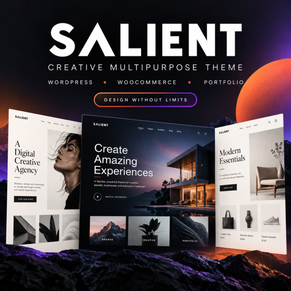 Salient best Creative Multipurpose & WooCommerce Theme 2026